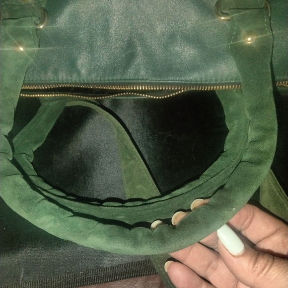 JJ Winters green leather satchel tote purse - Picture 8 of 8
